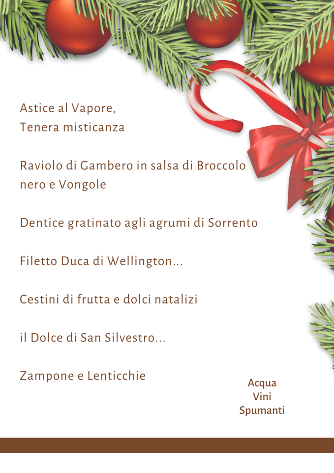 Menu Di Natale 2020 Ristoranti.Cenone Di Capodanno Sorrento Ristorante O Canonico 1898